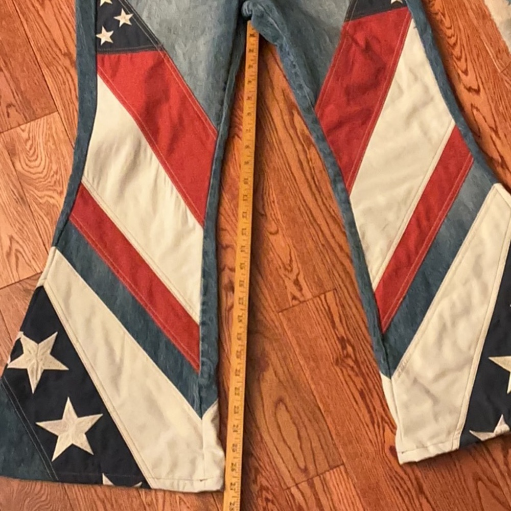 We The Free Patriotic Flare Jeans - Red, White, and Blue - Picture 5 of 7